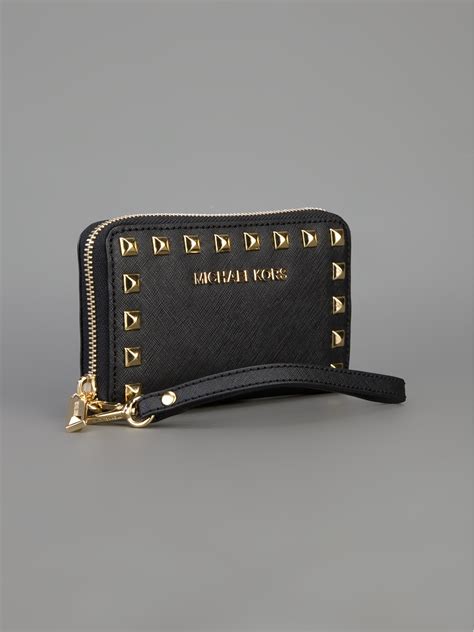 michael kors wristlet wallet black|mk wallet outlet.